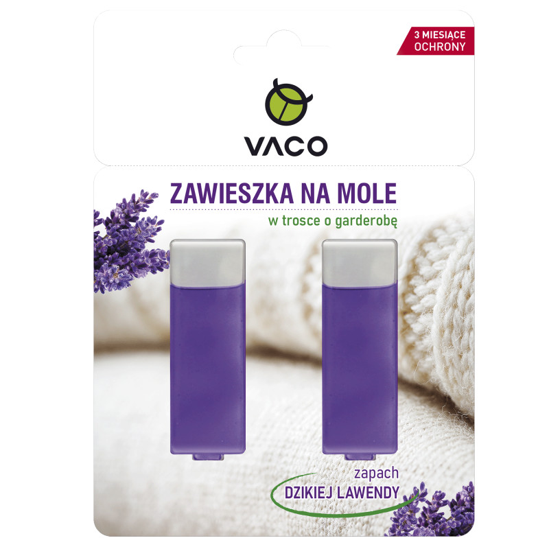 VACO Zawieszka na mole ubraniowe w żelu (Lavender) 2 szt. 5901821958479