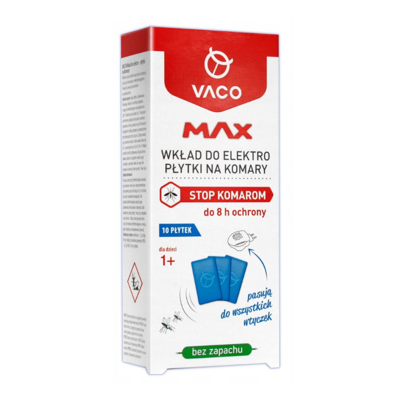 VACO Wkład do elektro MAX - płytki na komary 10szt. 5901821951265
