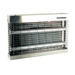 Lampa ECONOMY nierdzewna 2x15W