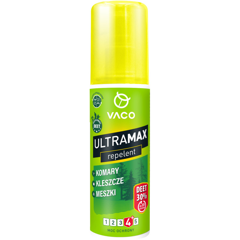 VACO ULTRAMAX Płyn na komary i kleszcze (DEET 30%) - 80 ml  5901821950725