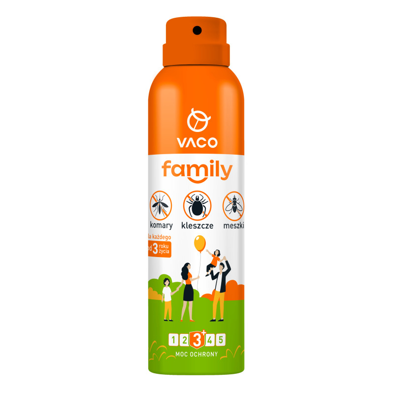 VACO Spray FAMILY na komary, kleszcze i meszki (IR3535 10%) - 100 ml 5907596406702