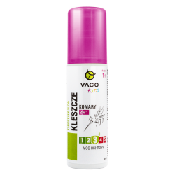 VACO KIDS Płyn na kleszcze, komary i meszki dla Dzieci (pump spray, od 1 roku życia) - 80ml 5907596406887