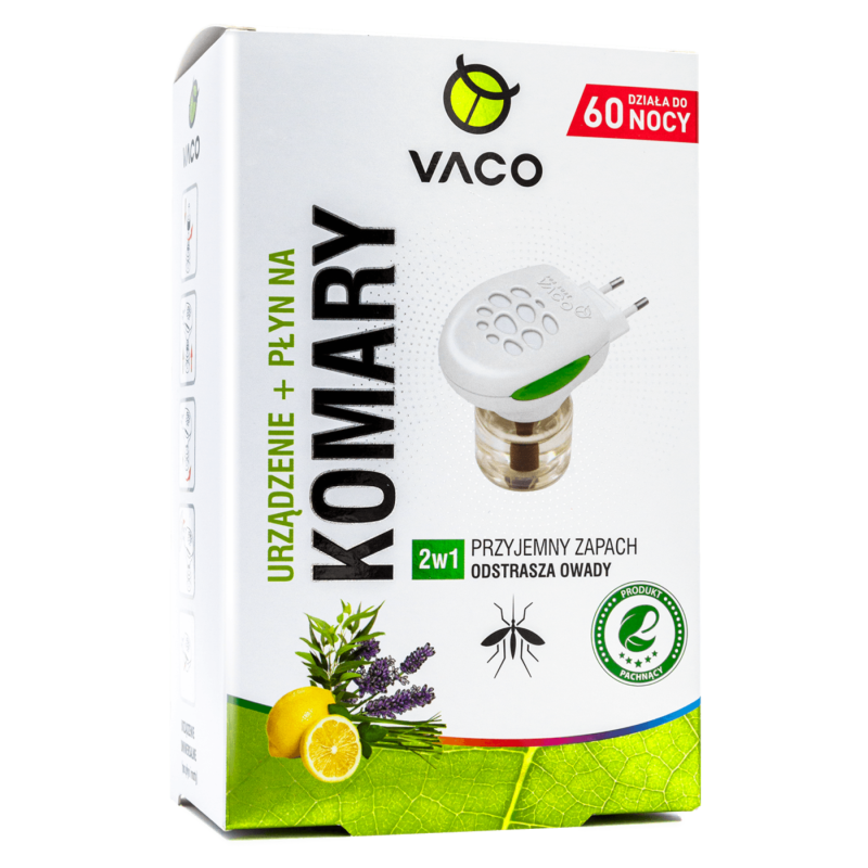 VACO ECO Elektro + płyn na komary, meszki i muszki (Citronella, 60 nocy) - 45ml 5901821958110