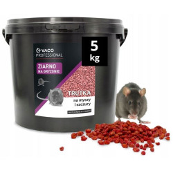 Trutka na myszy i szczury wiadro 5kg ziarno VACO PRO 5901821959278